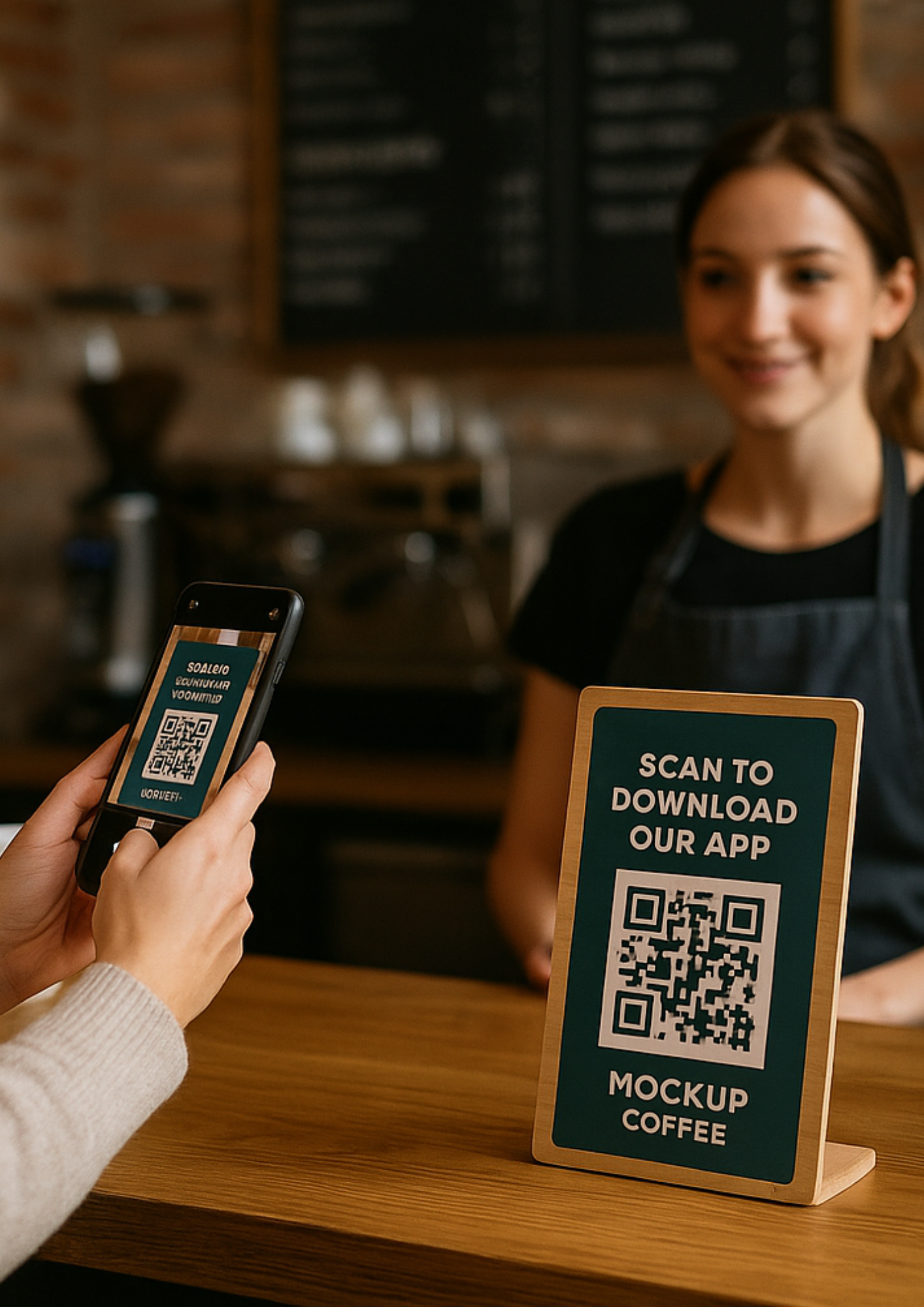 Cliente escaneando código QR de fidelidad